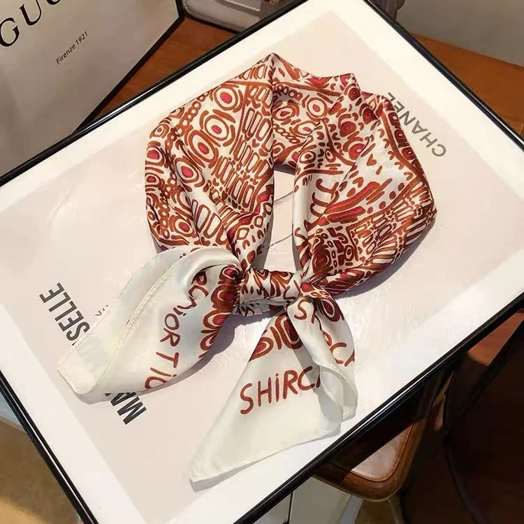 【插画师】春款高品质艺术插画70中方巾百搭小丝巾（70*70cm