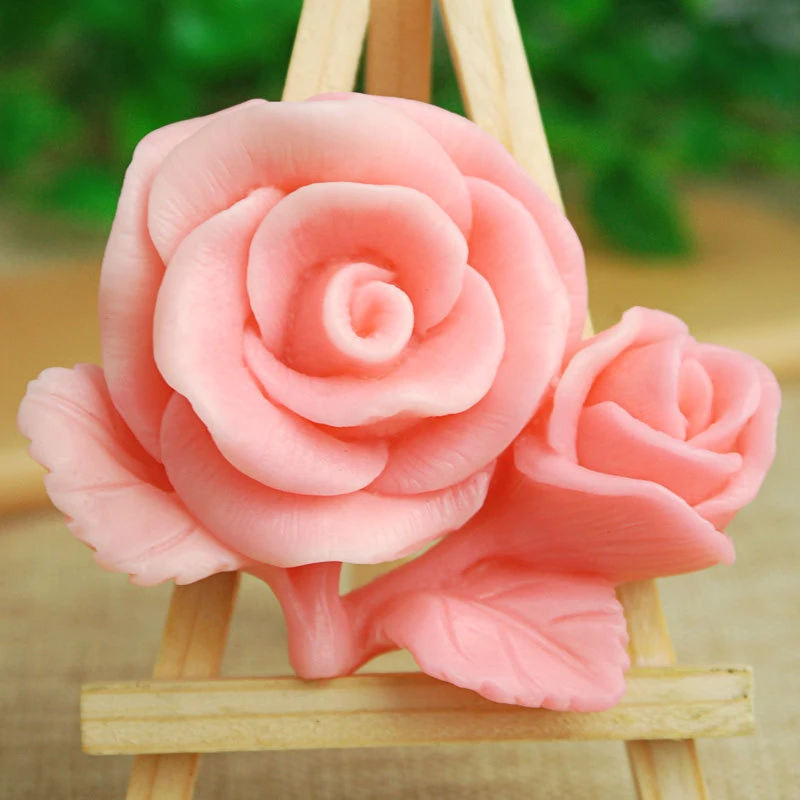 盐雕模具翻糖蛋糕模糖艺模荷花玫瑰花牡丹花月季花巧克力硅胶模具