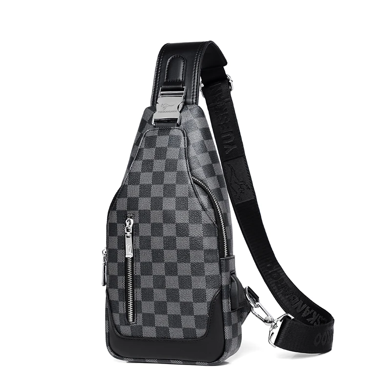 新款胸包男士斜挎包包多功能单肩包胸前运动包时尚潮流韩版背包