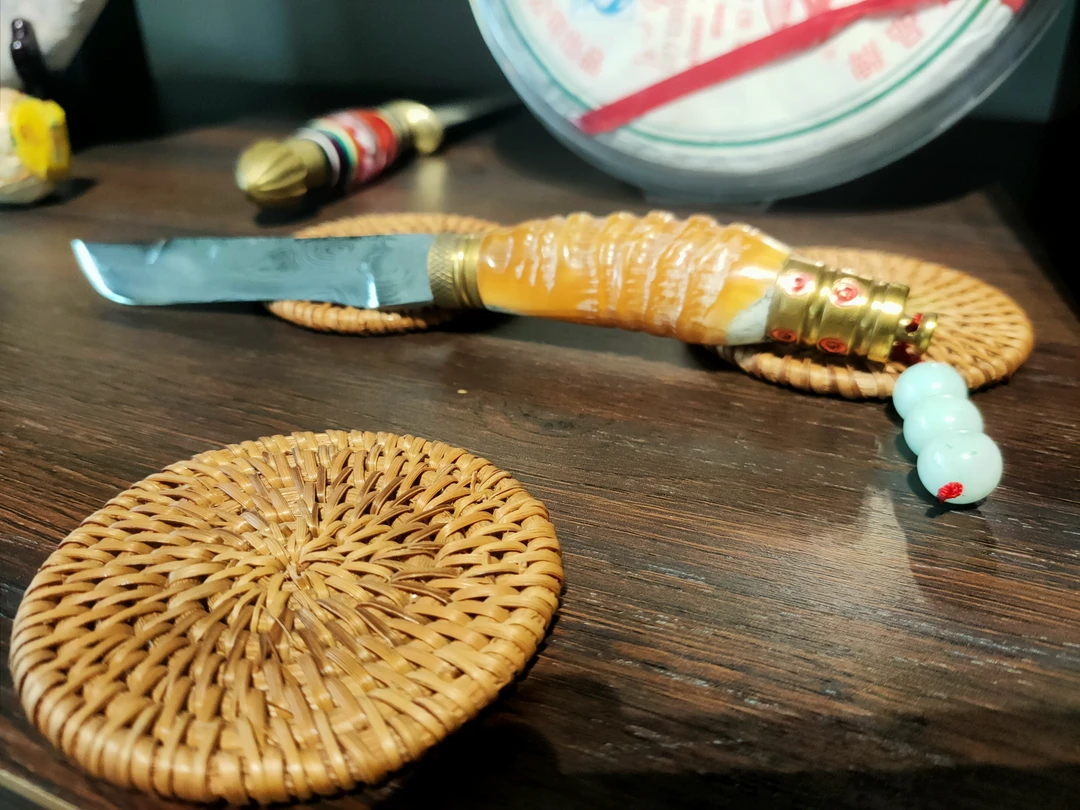 普洱茶刀纳古工艺花纹钢