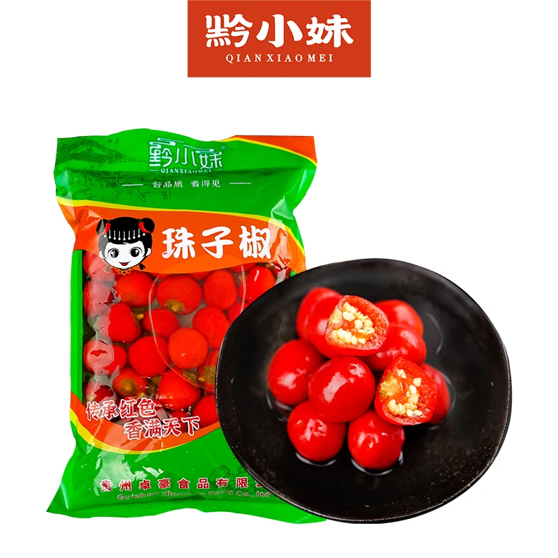 黔小妹贵州特产珠子椒发酵制作特色灌装泡椒2kg美味即食食用含量