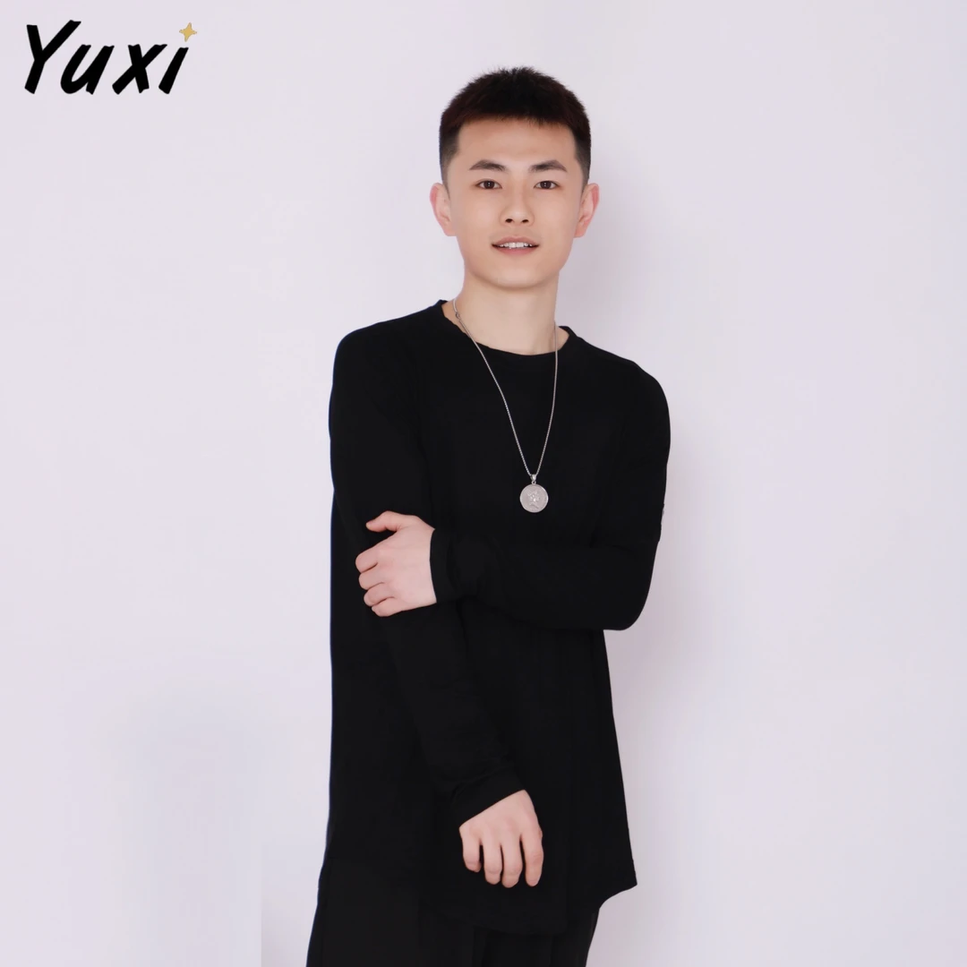 男士宽松上衣长袖圆领套头百搭时尚休闲纯色简约春秋冬季秋冬经典