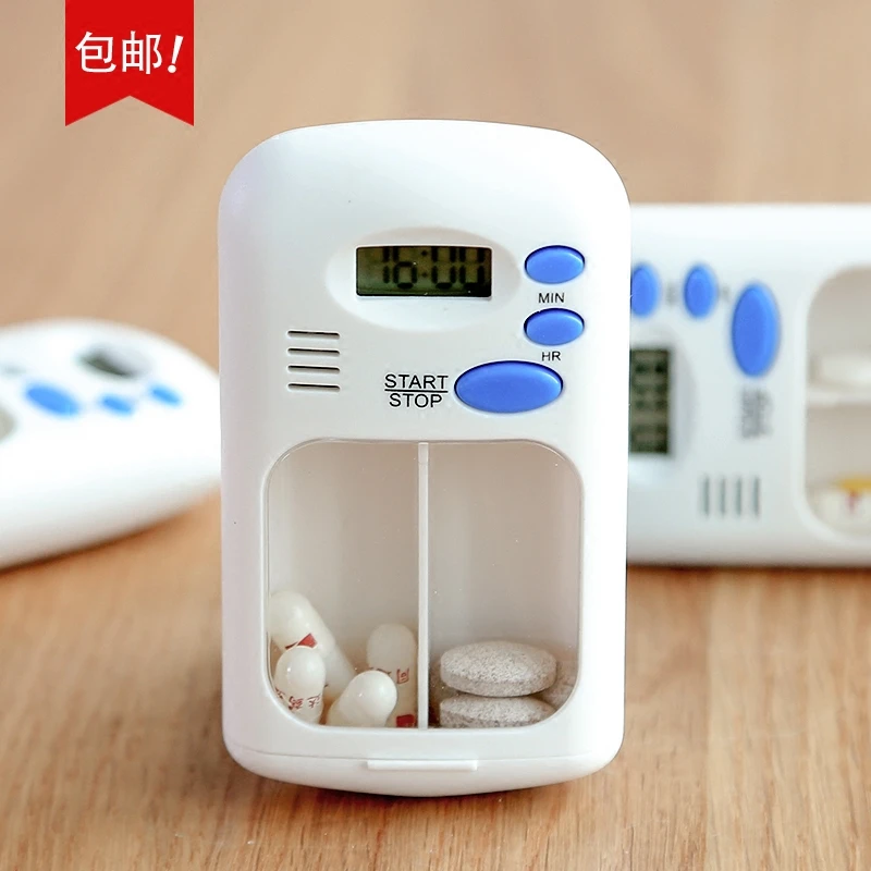 便携式老年人提醒器智能药盒电子定时药盒防潮药品盒分格药盒子