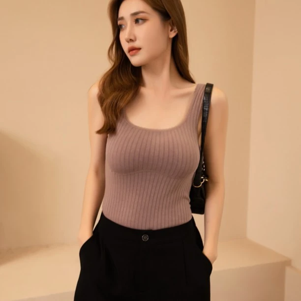 新款加绒保暖背心新款女加厚加绒棉背心打底保暖背心688吊带秋冬