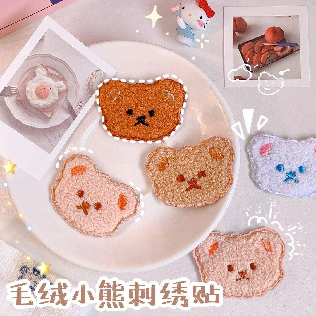 手工编织围巾帽子装饰情人棉花小熊猫