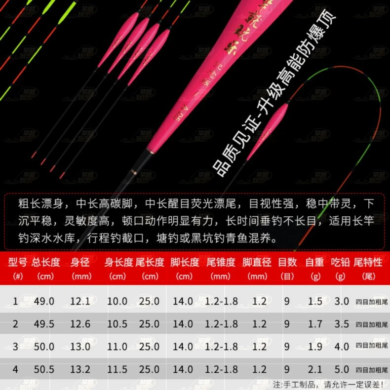 竿就玩乐大物行程浮漂A05加粗灵敏度户外垂钓