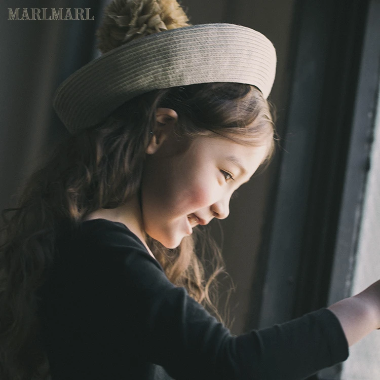 MARLMARL宝宝贝蕾草 女童女宝帽子 儿童粉色演出帽 休闲帽beret02