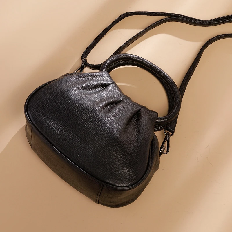 真皮手拿包2024新款时尚休闲小包手提包软牛皮单肩斜挎包手提质感