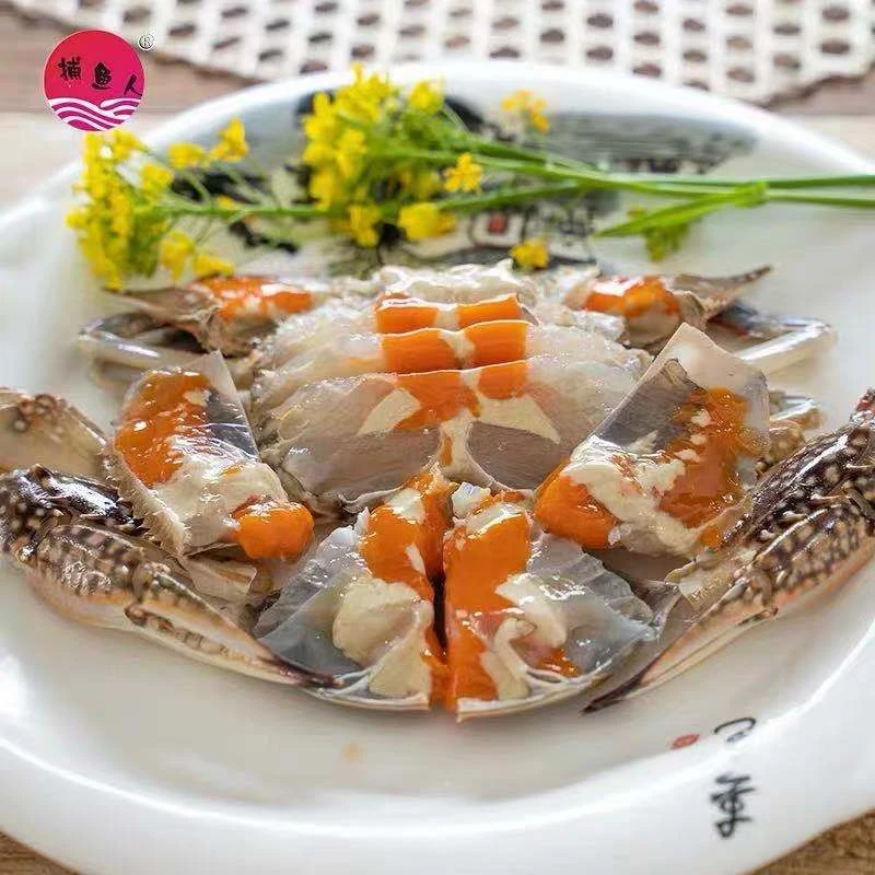 9两-1斤净重 红膏呛蟹哈爸舟山海鲜宁波呛蟹顺丰签收冰冻保存冷冻