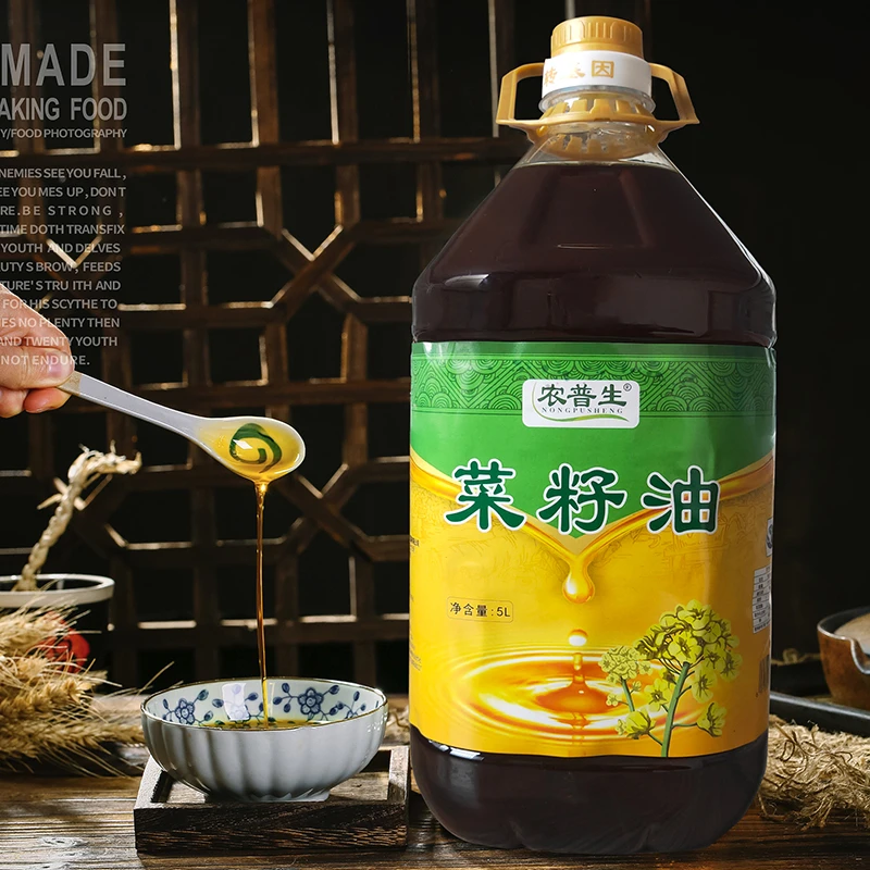 原香菜籽油5L农家菜籽压榨食用油物理压榨健康调味油