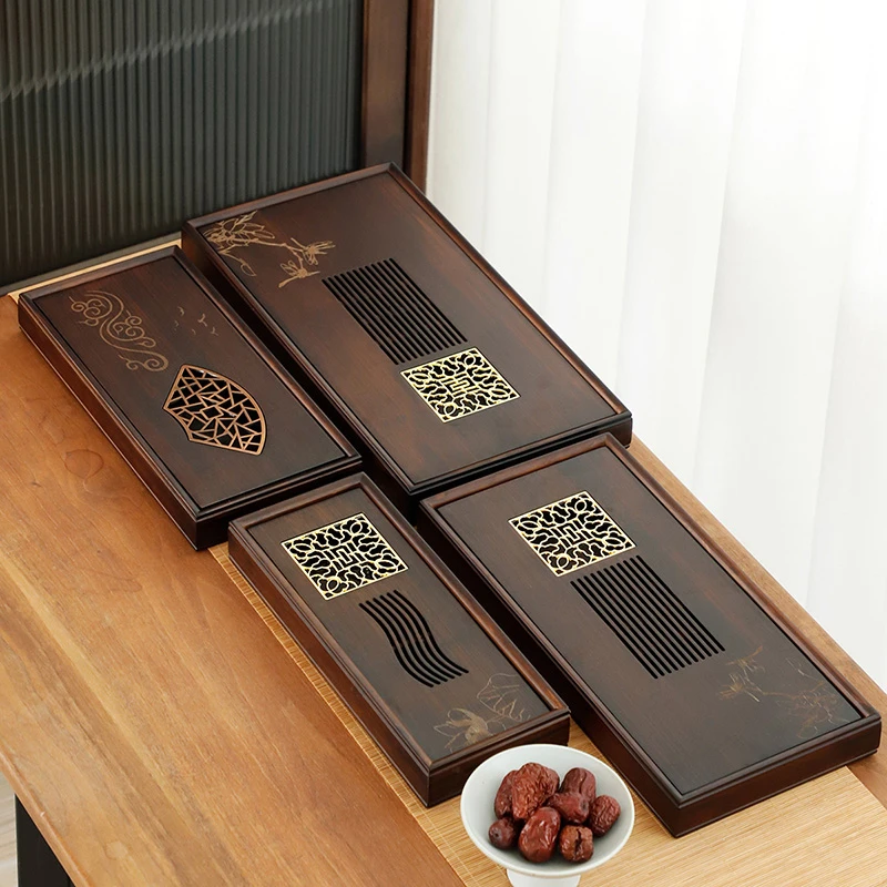茶艺尖竹制茶盘家用办公室新款简易蓄储水小型茶台托盘干泡盘茶海