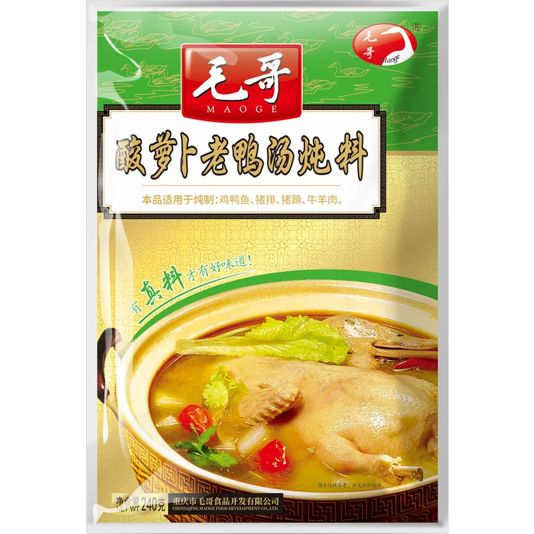 毛哥酸萝卜老鸭汤240g家庭装萝卜条状