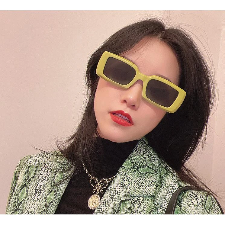 gm墨镜女2023新款潮开车男士复古太阳镜防紫外线时尚3577黄色