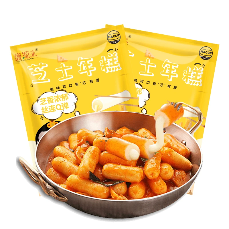 盛源来韩式芝士夹心年糕部落部对火锅食材500g*2袋 软糯冷冻拉丝