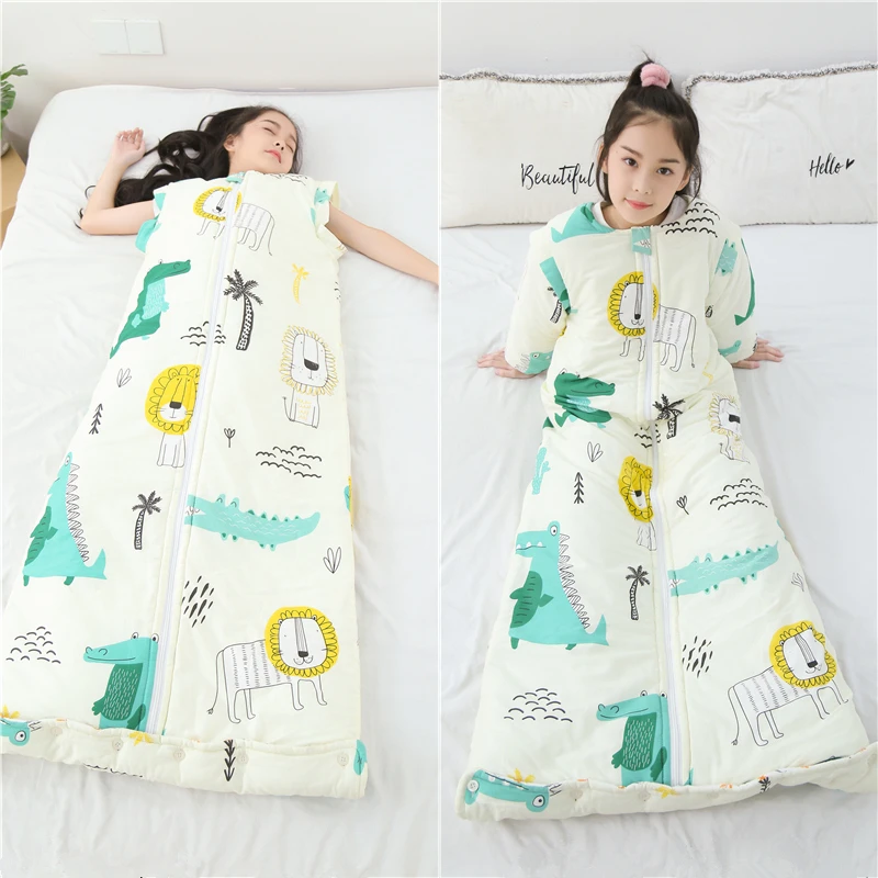 儿童睡袋婴儿防踢被儿童纯棉睡袋加厚秋冬婴幼儿宝宝冬款儿童睡袋