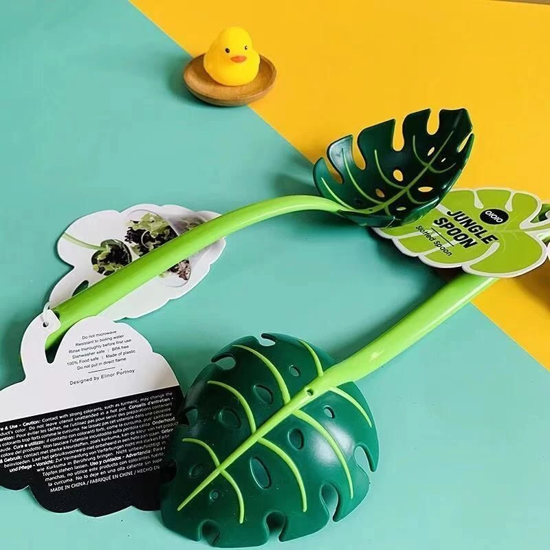 创意树叶大漏勺家用勺子捞面漏勺捞饺子长柄漏勺厨房好物推荐实用