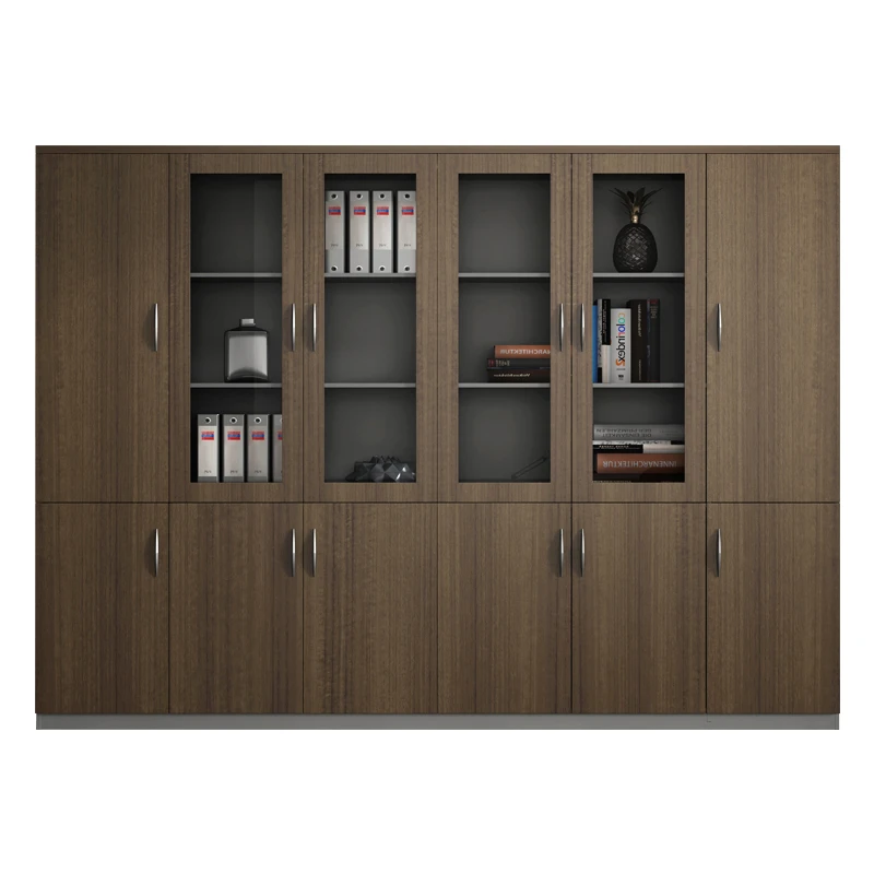 实木文件柜办公室落地柜档案柜子简约现代办公室老板桌会议桌长桌