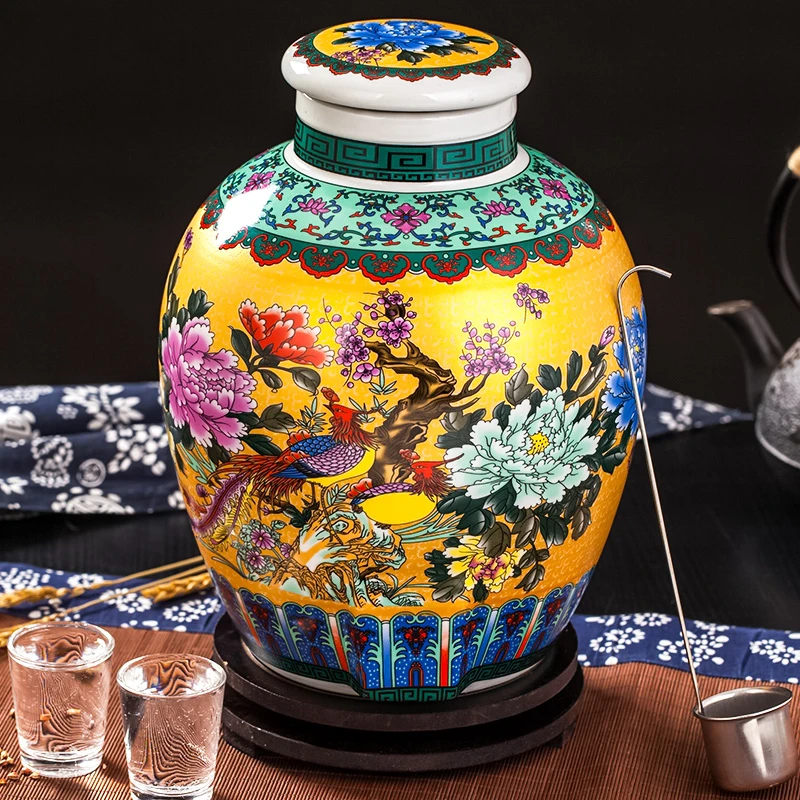 兴盛长杏花村酒 清香型白酒百鸟朝凤53度10斤装优级大坛53度5000