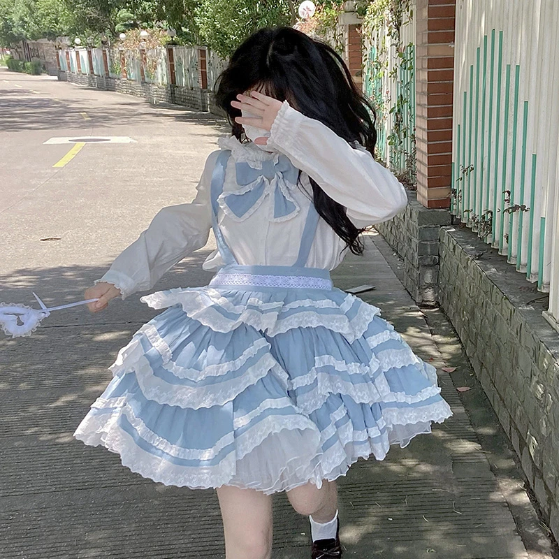 【夏日苏打】WP原创设计可拆三段背带裙少女甜美系Lolita