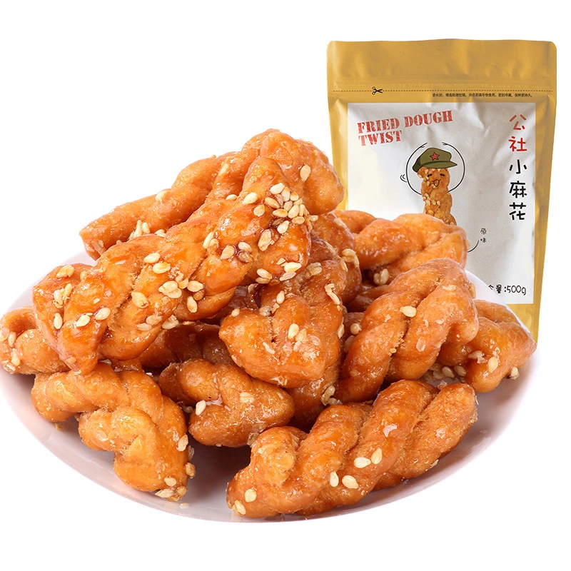 沂蒙公社小麻花500g*1香甜酥脆开袋即食精选美味营养油炸芝麻香