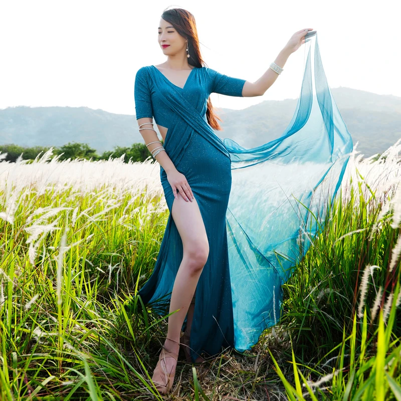 舞娘肚皮舞表演服装女2025春季新款套装连衣裙演出服东方舞舞蹈服