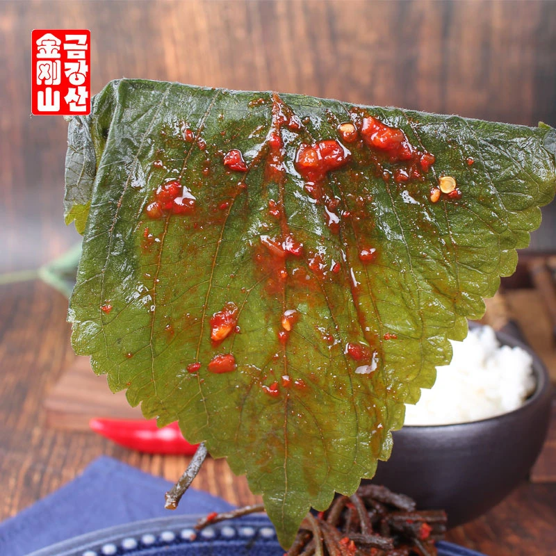 金刚山拌苏子叶韩国泡菜紫苏叶延边特产风味咸菜酱菜 245g香辣