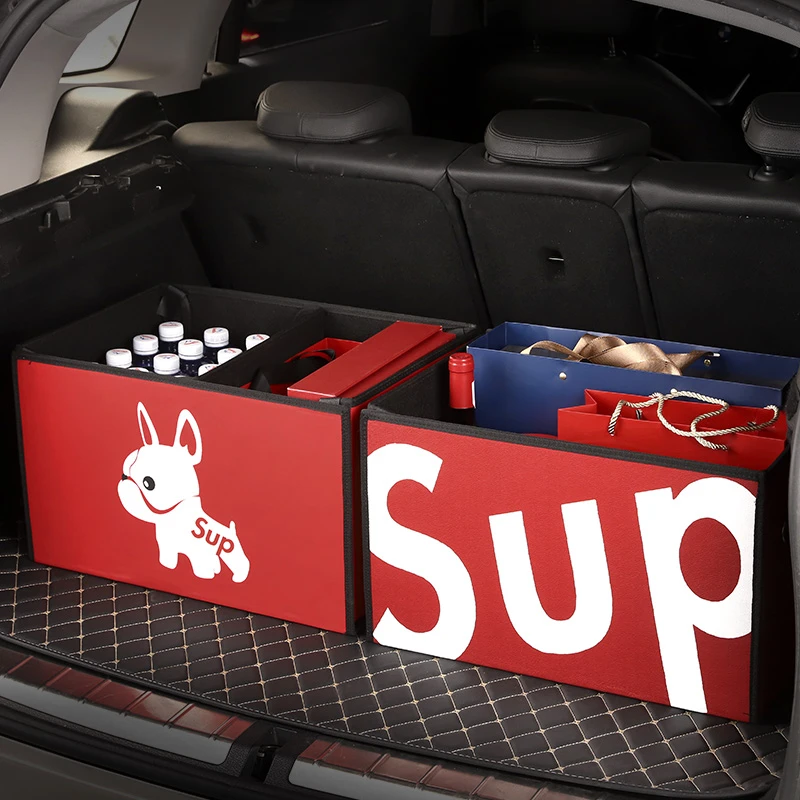 潮牌汽车收纳箱后备箱储物箱折叠式适用于奔驰车载整理箱大容量