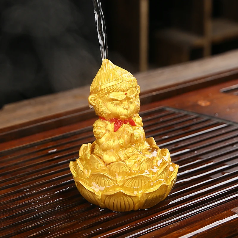 齐天大圣变色茶宠摆件精品可养禅意孙悟空茶玩茶台茶桌茶具零配件