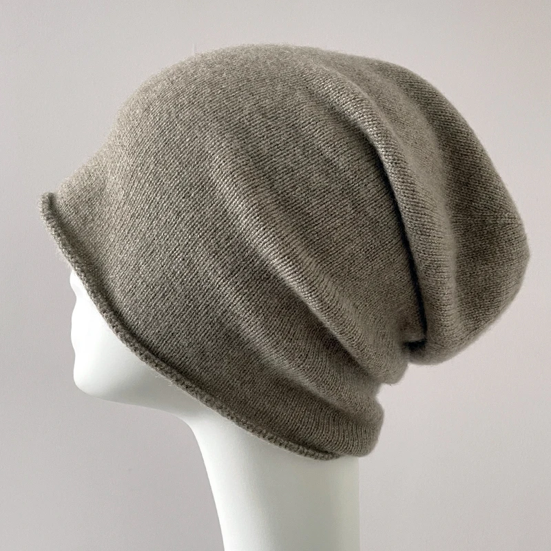 轻量薄款简洁无缝针织帽冬季休闲保暖百搭包头帽男女冷帽羊绒帽子