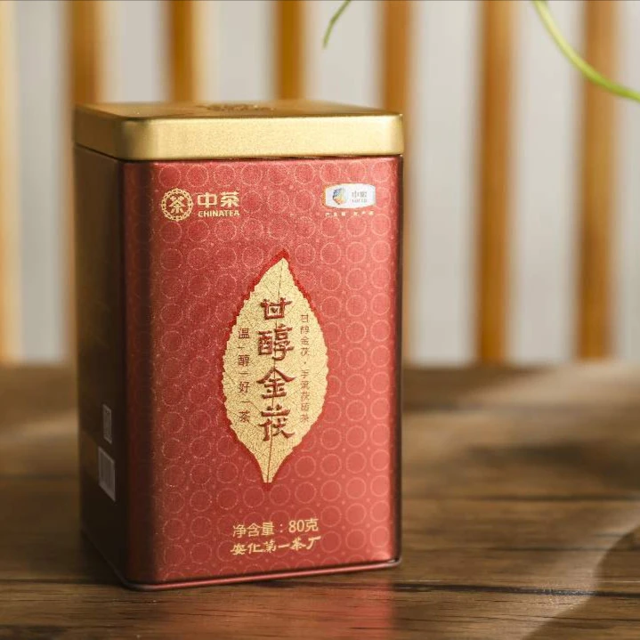 中茶 甘醇金茯 手筑茯砖茶 铁罐  安化黑茶 茶叶 罐装 80g