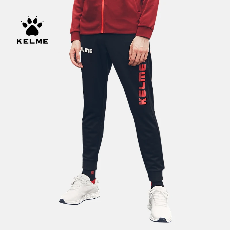 [KELME卡尔美]潮流运动长裤男束脚跑步卫裤健身修身抽绳收腿裤