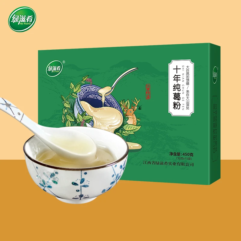 绿滋肴十年纯葛根粉营养早餐盒装450g