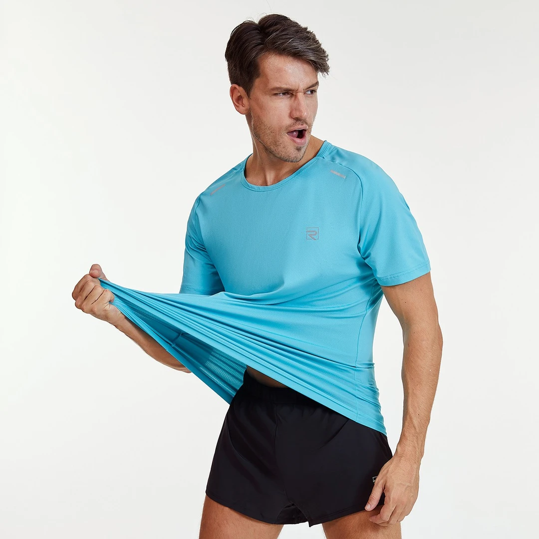 【男圆领短袖】男子修身户外透气跑步速干运动T恤健身运动速干衣