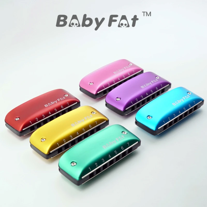Babyfat 7孔蓝调布鲁斯彩色口琴 PADDY通用初学者专业耐用