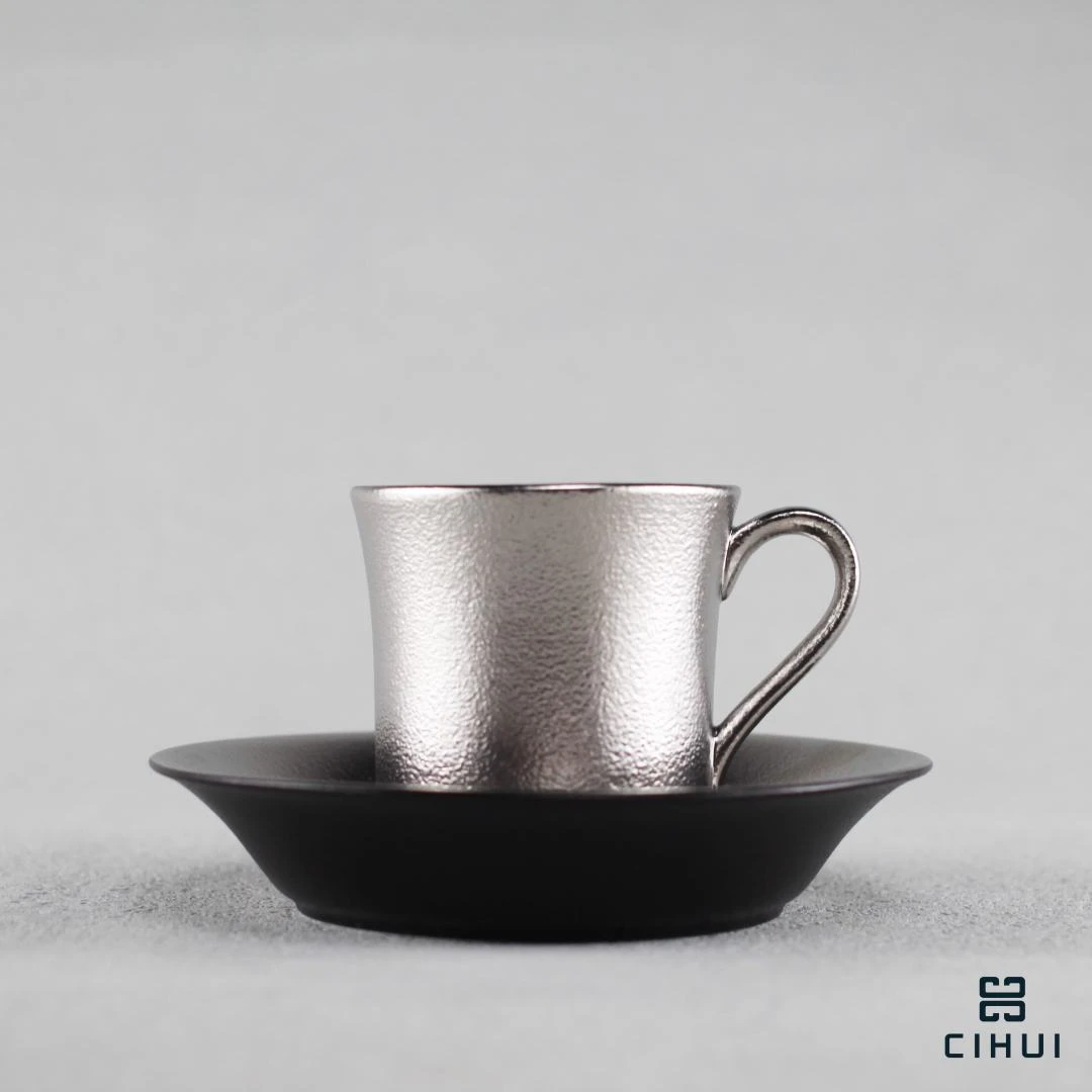 RAK  Metalfusion  欧式进口奢华高档家用办公室精致咖啡杯 银