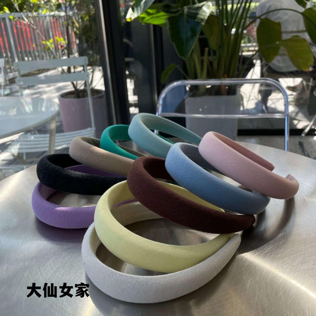 超舒服的材质~海绵宽边发箍蓬松少女ins百搭外出头箍发饰高弹力