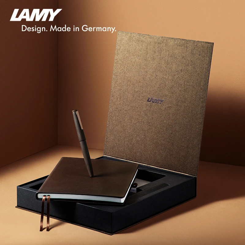 LAMY/凌美2000系列55周年限定款咖啡金笔记本墨水笔套装简约顺滑