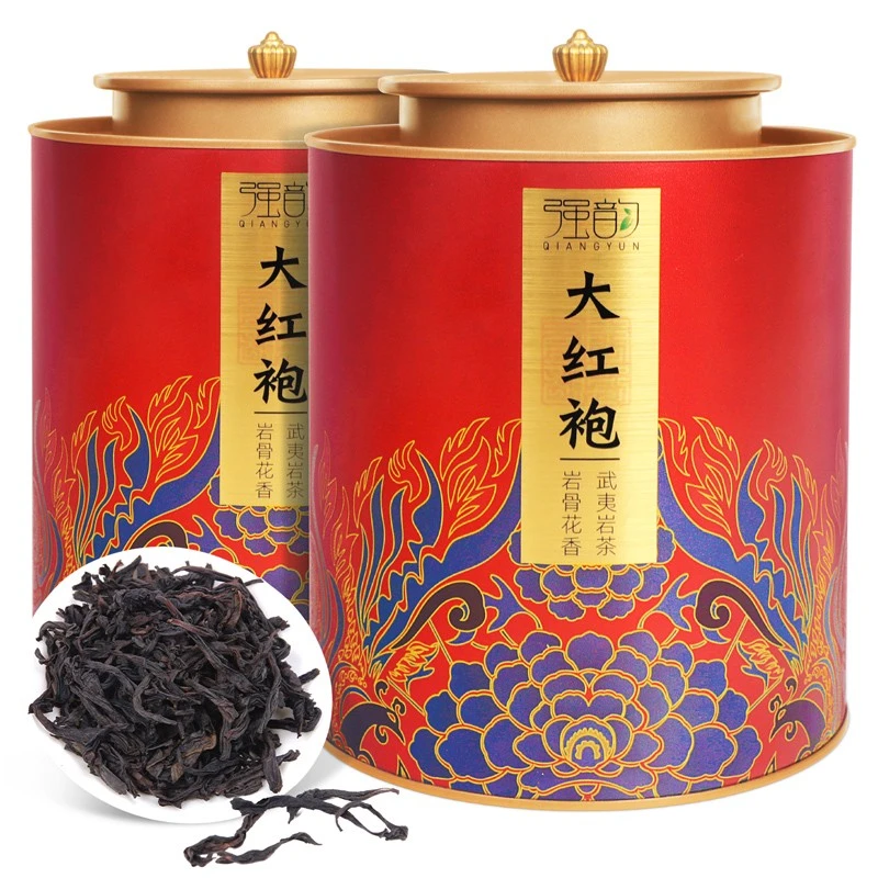 大红袍茶叶2025年新茶肉桂浓香型乌龙茶岩茶散装小包装500g礼盒装