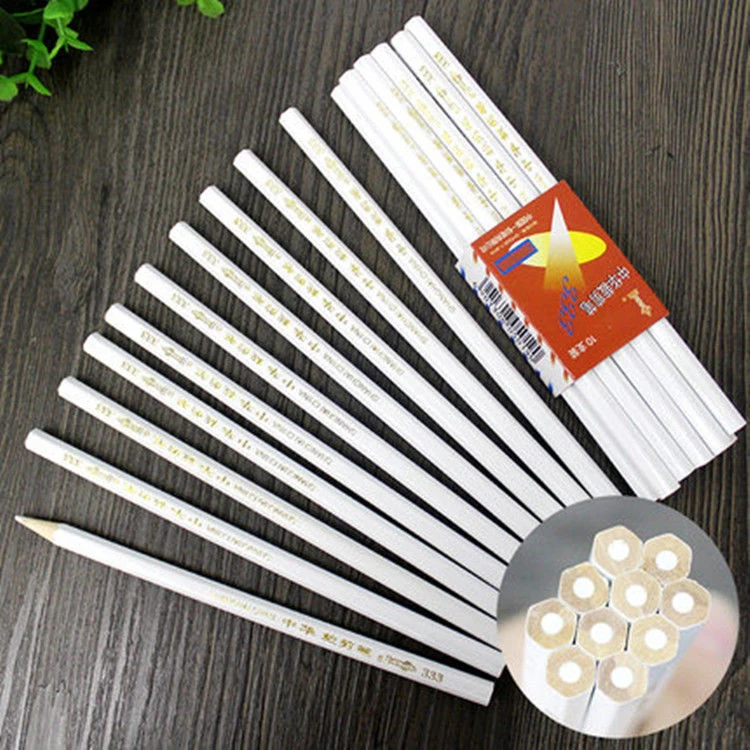 中华牌333服装裁剪笔白铅笔服装划线笔hb软芯白芯 白色特种铅笔