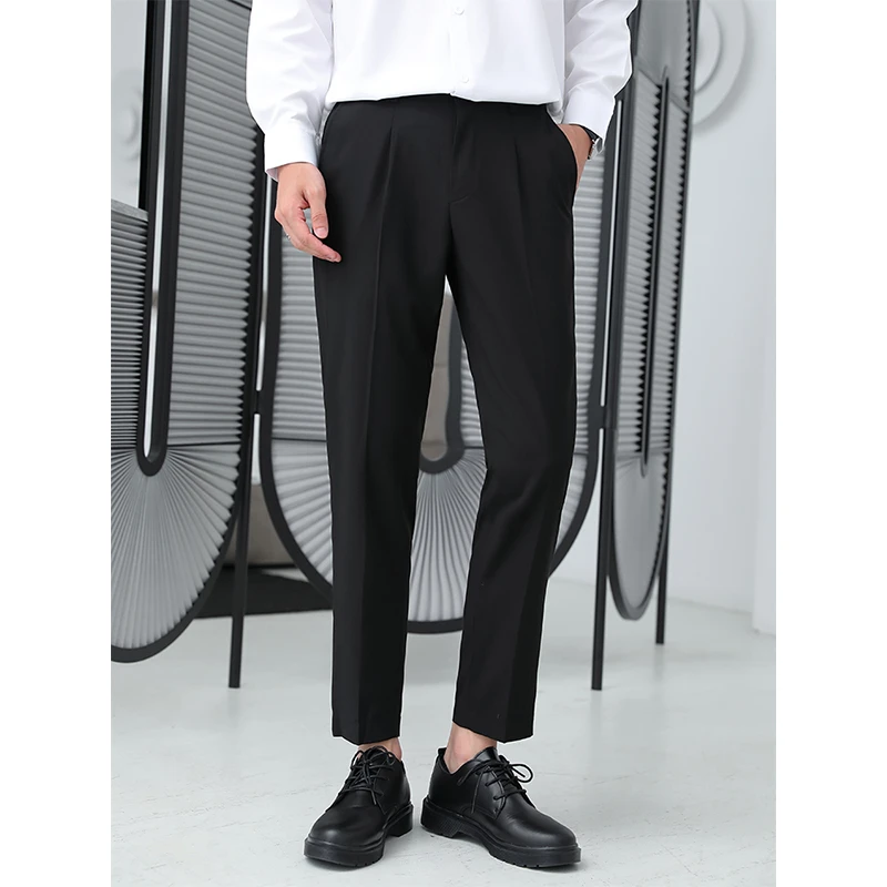 西裤男士九分修身商务正装休闲9分裤长裤子夏季韩版潮流西装裤男