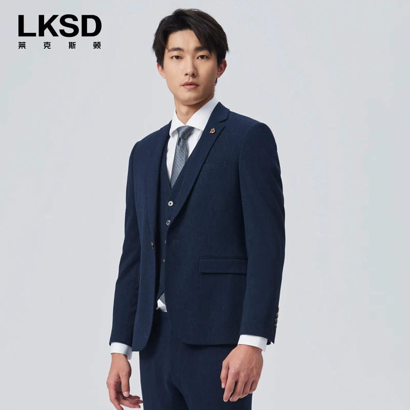 莱克斯顿男士正装西服时尚修身西装单西通勤男西服上衣F030110090