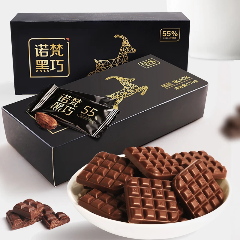 老爸评测可可脂可可原浆纯黑巧110g/盒_3岁以上可食用工厂发货
