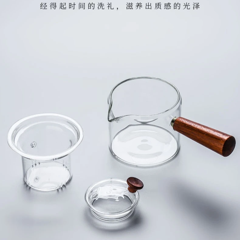 耐高温玻璃过滤泡茶壶养生壶侧把茶壶加厚烧水日式蒸煮简约手冲