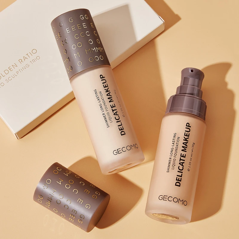 格蒙微光持妆粉底液涂抹遮瑕不易脱妆学生平价自然色