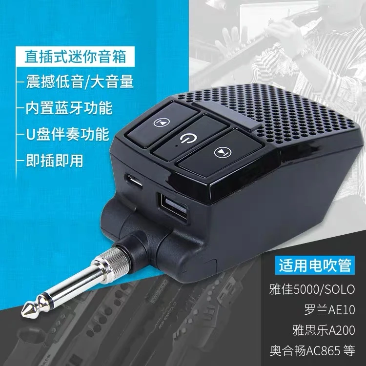 泽雅电吹管直插式小音箱AKAI专用蓝牙音响罗兰雅佳奥合畅雅思乐