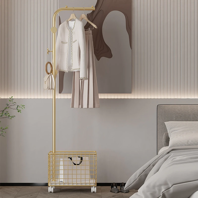 意式简约挂衣架落地卧室衣帽架现代网红置物架简易立式挂包架