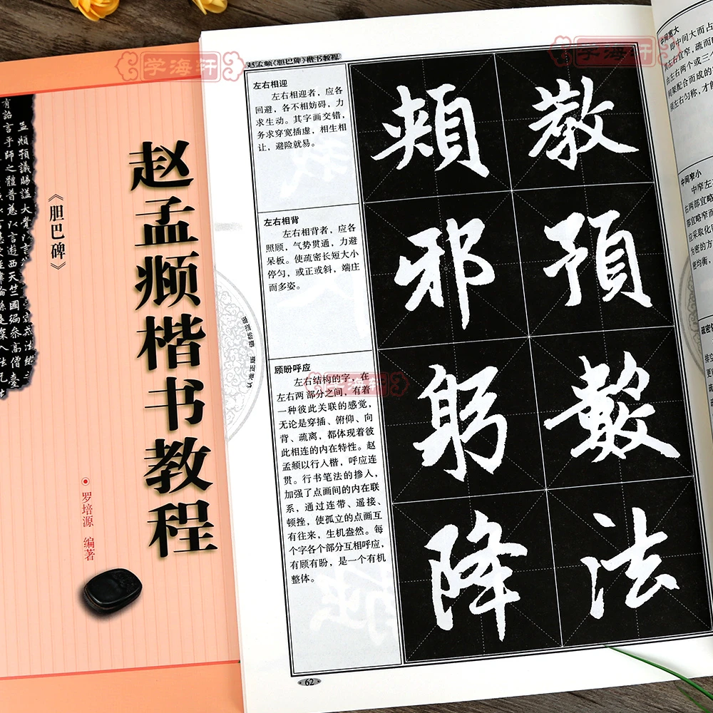 赵孟頫楷书教程胆巴碑培训教程罗培源赵体赵孟頫楷书书法毛笔字帖