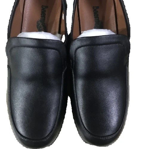 八叶盛黑色平跟圆头女皮鞋Women's leather shoes，包邮