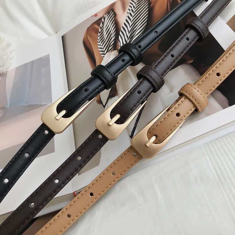 棕色细腰带女装饰连衣裙夏时尚百搭裙子衬衫西裤收腰腰饰2021皮带