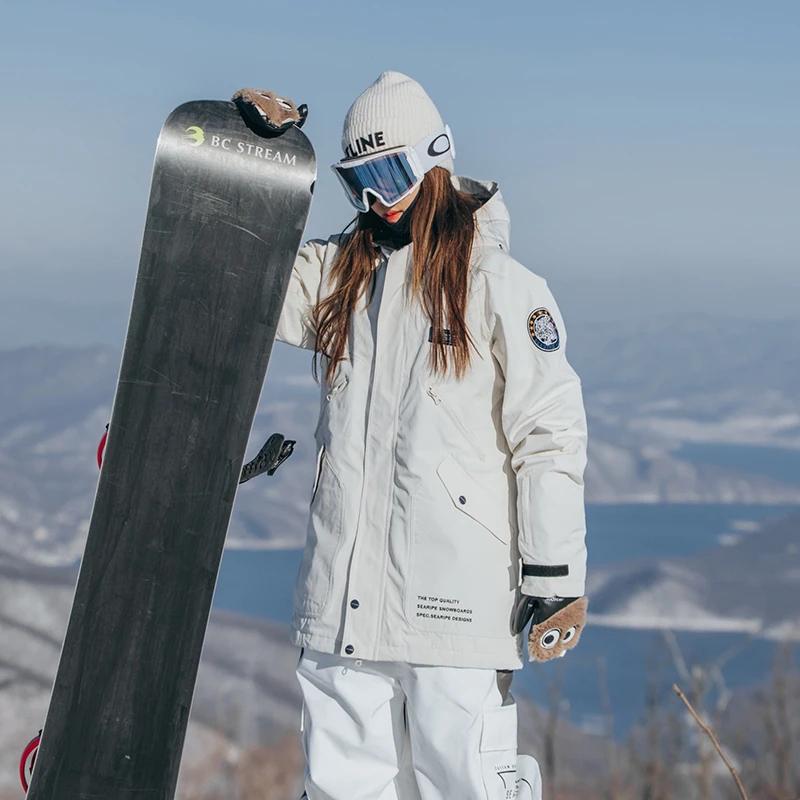 新款户外滑雪服女男款双单板滑雪上衣防水夹棉冬季潮牌